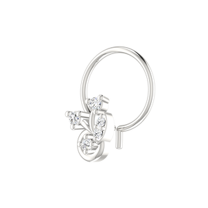 14K Oro Crepúsculo Bloom Diseño 0.05ct Diamante Natural Nariz Pin - Product Image 4