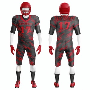 Uniformes de football américain personnalisés professionnels, bleu marine et vert, kit complet pour joueur avec pantalon rembourré - Product Image 2