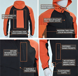 Rain Jacket Men's Lightweight Waterproof Rain Shell Jacket Raincoat With Hood for Golf <b>Cycling</b> Windbreaker softshell jacket men - Product Image 2