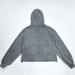 <b>Trendy</b> Winter Cotton Blended Fleece Distressed <b>Hoodie</b> for Adults Soft Breathable Eco-Friendly Perfect Streetwear Regular Fit - Product Image 6