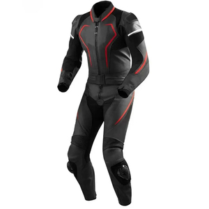 ชุดมอเตอร์ไซค์หนังคุณภาพพรีเมียมสำหรับแข่งรถ ผลิตตามสั่งจากโรงงาน ราคาพิเศษ พร้อมโลโก้สั่งทำ ระบายอากาศได้ดี กันลม สำหรับผู้ชาย - Product Image 3