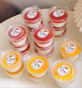 Clear PET Round Deli <b>Container</b> with Lid Disposable Food <b>Storage</b> Cup for <b>Kitchen</b> Restaurant Salad Dessert Takeout (50ml-100ml) - Product Image 3