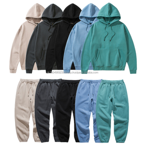 Vente en gros de vêtements de sport personnalisés de haute qualité, ensemble de vêtements de sport vierges en pur coton avec logo imprimé - Product Image 4