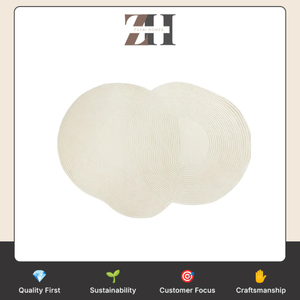 Flowform Irregular Shaped Hand-Tufted Rug Handmade <b>Abstract</b> Area Carpet with Organic Curves for Living Room Bedroom Decor - Product Image 6