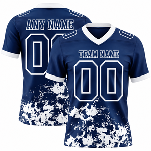 เสื้อฟุตบอลอเมริกันสั่งทำพิเศษ ระบายอากาศได้ดี พิมพ์ลายแบบซับลิเมชั่น ชุดยูนิฟอร์มเต็มตัว โลโก้ด้านหน้า แขนสั้น แบบเบสบอล - Product Image 1