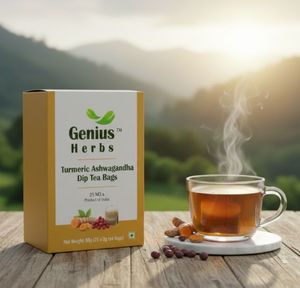 Té de cúrcuma y ashwagandha de alta calidad, elaborado para consumidores preocupados por la salud que buscan energía natural. - Product Image 2