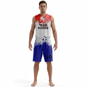 Custom Breathable Plus Size Summer Basketball Uniform Reversible High Quality Team Wear basketball Jersey and Short Set - Product Image 1