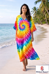 Printed <b>Kaftan</b> Dress Women Loose Fit Elegant Beach Wear Soft Fabric <b>Summer</b> Cover Up Resort Island Wholesale Manufacturing Supply - Product Image 4