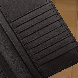 Dark <b>Brown</b> Leather <b>Wallet</b> Men Long Checkbook Cover Travel Organizer Passport Sleeve Cash Slot Ultra Thin Multi Card Holder Case - Product Image 4