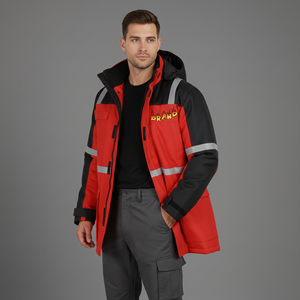 Veste de travail de sécurité haute visibilité ANSI Classe 2, imperméable, pour l'hiver, avec logo personnalisé OEM/ODM, vêtements décontractés, LED clignotante, pour hommes - Product Image 6