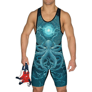 Sublimation Unisex Fitness Gym Wrestling Singlet Sports Body Building <b>Muscle</b> Sleeveless Wrestling <b>Suit</b> for Adults Spandex - Product Image 4