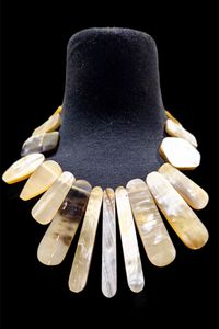 Collar con Colgante de Cuerno de Búfalo para Mujer, Color Natural, Collar de Cuerno en Forma de Luna Creciente, Joyería - Product Image 3