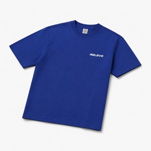 เสื้อยืดคอกลมแขนสั้นผู้ชายสีน้ำเงินผ้าฝ้ายเจอร์ซีย์ทรงปกติสีพื้นสไตล์ลำลองพิมพ์โลโก้ด้านหน้าขายส่ง - Product Image 5