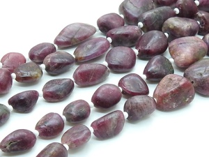 Pink Tourmaline Tumble Nugget-Smooth Polished-8Inches 8X5To16X12MM Approx-For Jewelry Making-Natural <b>Stone</b> - Product Image 3