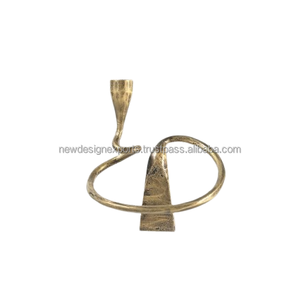 Luxury Organic Silhouette Flameless <b>Candle</b> Holder Hand-Finished Silver <b>Taper</b> Pedestal for Christmas Home Decoration - Product Image 5