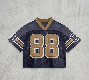 American Football Jersey Number 88 Tackle Twill <b>Mesh</b> V-Neck <b>Short</b> Sleeve Breathable Sport Apparel Adult Regular Fit - Product Image 3