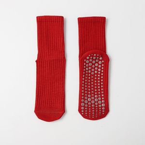 Wholesale Red White Non-Slip Yoga <b>Socks</b> Ankle Length Anti-Slip <b>Grip</b> Sole For Indoor Sports Adults Summer Standard Thickness - Product Image 4