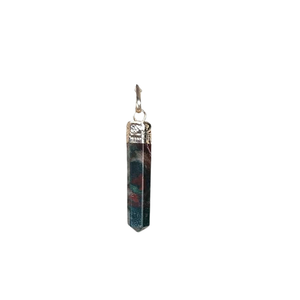 Pendentif crayon en pierre de sang multicolore, forme hexagonale, style classique, bijoux unisexe pour cadeaux de mariage et d'anniversaire, hindouisme - Product Image 1