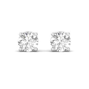 Boucles d'oreilles solitaires en diamant CVD de laboratoire 0,485 ct, étincelle éternelle, plaqué or 10 carats, certifiées IGI, classiques et élégantes pour femmes - Product Image 3