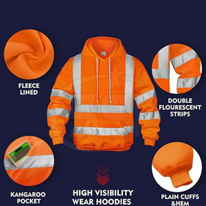 Sudadera de Seguridad Impermeable de Grado Profesional ANSI Clase 2 para Equipos Industriales, Ropa de Trabajo de Alta Visibilidad para Trabajos Exiguos - Product Image 5