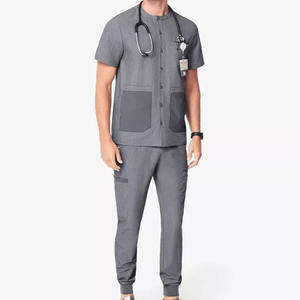 Tenues médicales d'été respirantes et à séchage rapide pour hommes, 100 % coton de haute qualité, pour hôpitaux et cliniques, uniformes chirurgicaux et d'infirmiers - Product Image 1