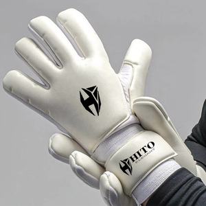 Guantes de Portero de Fútbol de Látex de Alta Espuma de la Mejor Calidad con Protección para los Dedos, Envoltura para el Pulgar, Corte Híbrido, Impresión de Silicona en el Dorso - Product Image 2