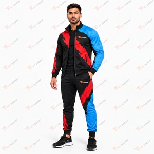 Ensemble de survêtement personnalisé pour hommes, imprimé par sublimation, veste et pantalon de sport, pour course à pied, football, entraînement, fitness, gym, vêtements de sport - Product Image 3