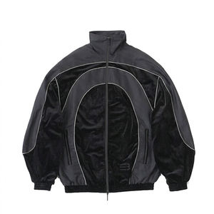 New RTS High Demands Custom Logo Gray Black Men's Nylon <b>Wind</b> <b>Breaker</b> Trouser Sets Windproof Breathable Men Set Highstreet Jacket - Product Image 2