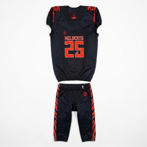 Ensemble maillot et pantalon de football américain respirant en polyester compressif pour entraînement et matchs d'équipe - Product Image 4