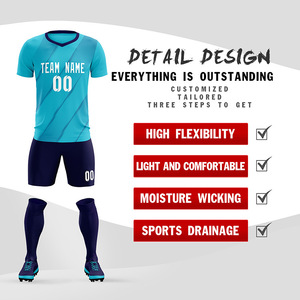 Ensembles de maillots de football américain pour hommes, nom de l'équipe, manches courtes, impression numérique personnalisée, séchage rapide, 100% coton, anti-UV, léger - Product Image 4