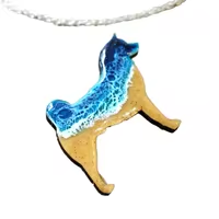 Porte-clés en bois écologique à motif vague peint, thème animal, carré vierge personnalisable, cadeau d'affaires, vente chaude, sur mesure - Product Image 5