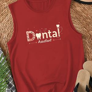 Asistente Dental tipografía creativa Chaleco casual para mujer - Product Image 4