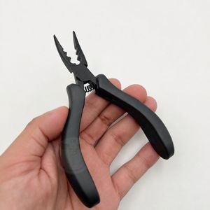Pince à cheveux à tête incurvée, à dents, 3 trous, pour micro et nano anneaux, outils d'extension de cheveux en plumes, service OEM - Product Image 2