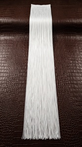 100 " White <b>Tassel</b> Fringe Pleated Fabric Trim Decorative Streaming Strand for Bags Garments Event Decor - Product Image 5