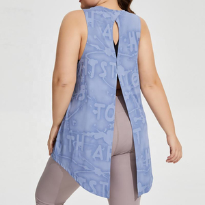 High Quality <b>Low</b> Moq Women Tank <b>Top</b> Slim Fit Fitness Wear Women Gym Tank <b>Top</b> In Plus Size - Product Image 3