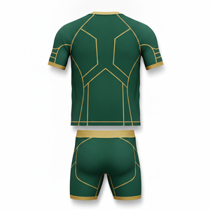 Custom Logo <b>Compression</b> Uniform Fitness Gym Top Leggings Set Bulk Polyester Spandex Elastic Base Layer Sportswear <b>Men</b> - Product Image 4