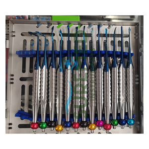 Juego de Instrumentos Quirúrgicos Dentales PDL Elevator de 13 Piezas, Casete de Esterilización, Diseño Ergonómico, Acero Inoxidable de Grado Quirúrgico para - Product Image 2
