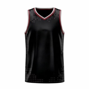 Maillot de basket-ball réversible personnalisable et pas cher en polyester 100% respirant, ensemble uniforme d'entraînement pour hommes - Product Image 4