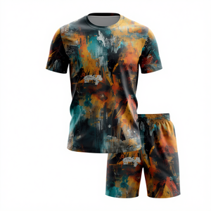 Ensemble de shorts pour hommes à sublimation abstraite - Product Image 1
