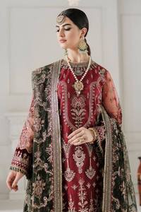 Modernos Vestidos de Fiesta Pakistaníes de 3 Piezas, Traje Bordado para Damas, Medidas Personalizadas, Colores para Bodas y Fiestas, Venta al Por Mayor - Product Image 3