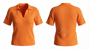 Polo de Manga Corta con Cuello en V, Personalizado, de Tela Suave, Transpirable y Cómoda, con Estampado Personalizado, Unisex - Product Image 2