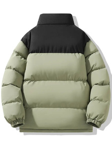Wholesale Custom Men's Puffer <b>Jacket</b> New Design Fashion Quilted Bomber <b>Jacket</b> Hood White Waterproof Bubble Leather Plus Size - Product Image 3