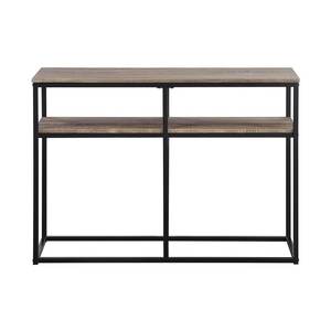 Designer Foldable Iron Frame Console <b>Table</b> with Premium Rock Slab Surface for Modern Home Styling - Product Image 4