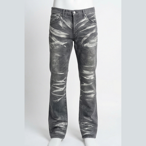 Straight-Leg Distressed Denim Jeans <b>Men</b> Slim Fit Mid Waist Cotton Casual Autumn Style Pants - Product Image 2