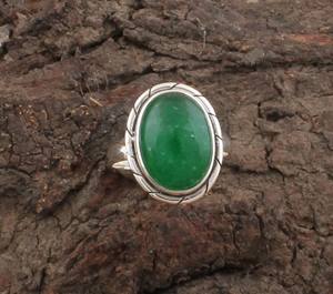 Anillo de Jade Verde Natural Clásico para Mujer, Plata de Ley 925, Chapado en Oro, para Bodas y Fiestas, Joyería con Logotipo Personalizado, Venta al Por Mayor - Product Image 5