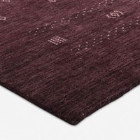 Tapis tribal violet prune, tapis marocain en laine tissé à la main, style géométrique moderne, décoration minimaliste pour salon, chambre à coucher, maison