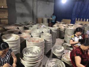 Cesta de pared redonda vintage de junco marino al por mayor, decoración de pared artesanal vietnamita - Product Image 5