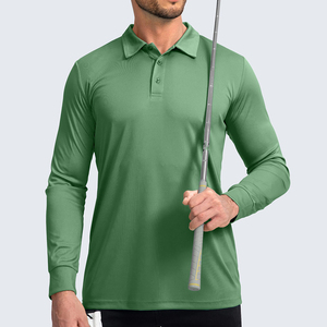 เสื้อโปโลแขนยาวลายทางสีดำ โพลีเอสเตอร์ 95% อีลาสเทน 5% สำหรับผู้ชาย - Product Image 4