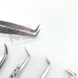 Pinzas de Acero Inoxidable con Punta de Fibra para Extensión de Pestañas, Pinzas con Agarre de Fibra, Pinzas con Logotipo Personalizado - Product Image 6