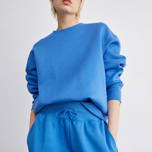 Sudadera informal de invierno para mujer, 100% algodón, con logo personalizado en la parte delantera, manga larga, cuello redondo, forro polar. - Product Image 2